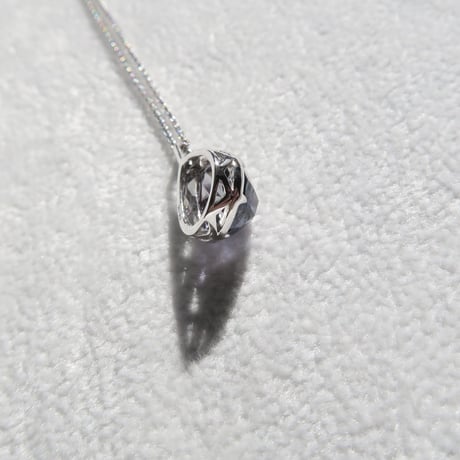 【necklace】　バイカラーゾイサイト PS 甲州貴石切子