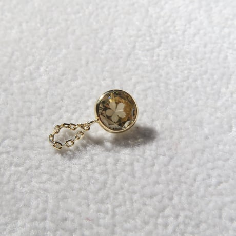 【charm】　イエロージルコン　6mm　さくらインカット