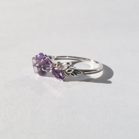 ローズアメジスト 7mm さくらシェイプ Ring＃11