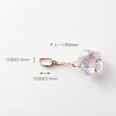 ミルキーアメジスト 7mm さくらシェイプ charm