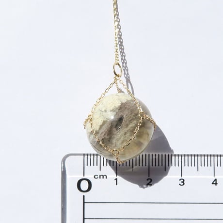 【Necklace】ホワイトガーデンクォーツ パイライト入り
