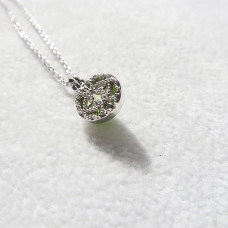 【necklace】　ペリドット　RD型　甲州貴石切子