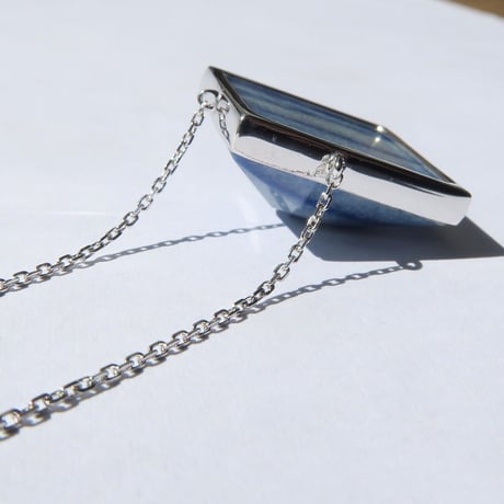 ブルーアベンチュリン：シミズ貴石様 会長カット　necklace