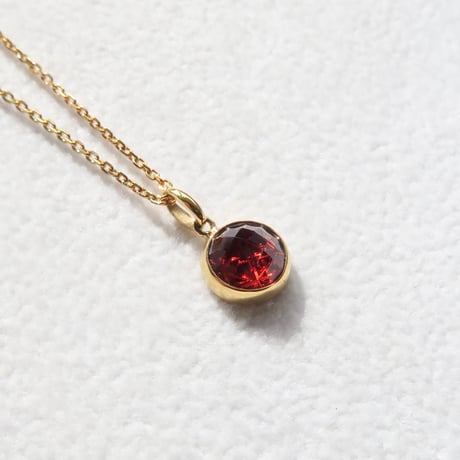 【necklace】　ガーネット　RD型　甲州貴石切子