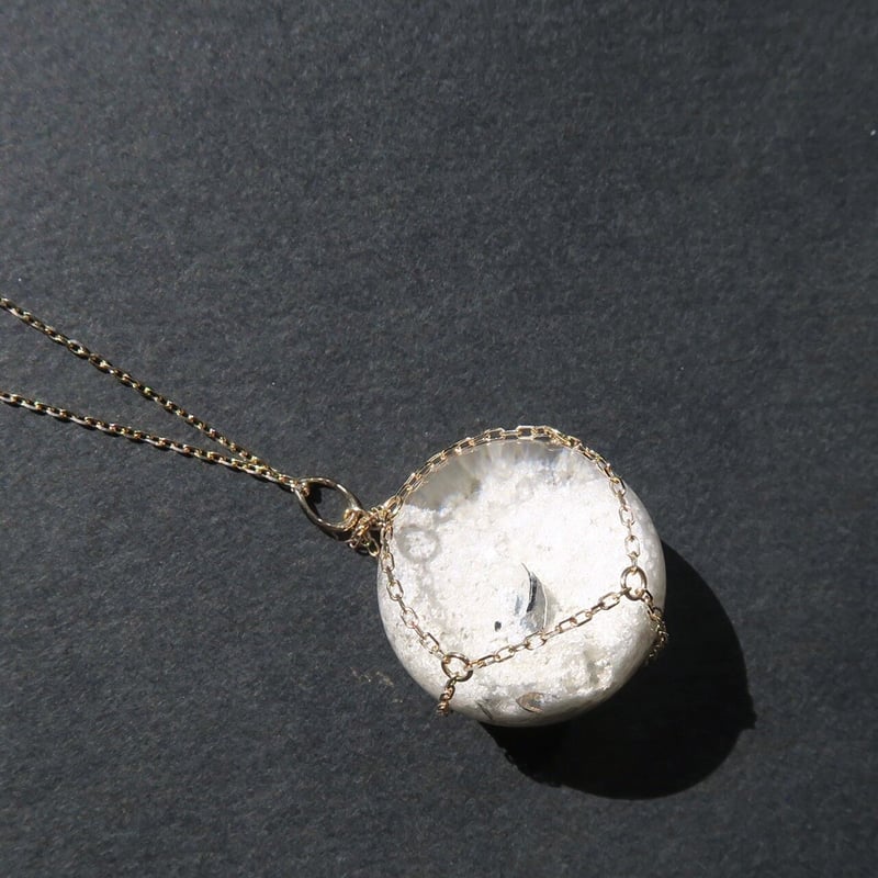 Necklace】ホワイトガーデンクォーツ パイライト入り | FREESIA