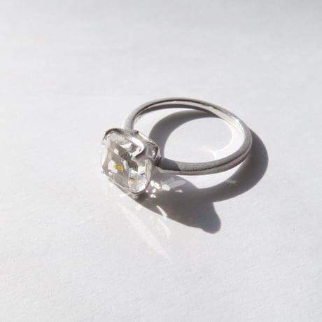 【Ring】　オイルインクォーツ　7×8mm　オクタゴン　＃11
