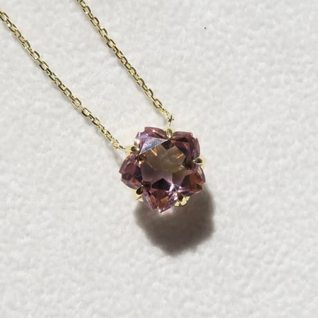 【necklace】　アメトリン　10mm　さくらシェイプ