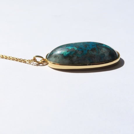 【Necklace】クリソコーラ：シミズ貴石様 会長カット