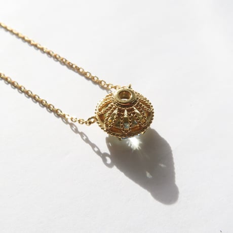 【necklace】　硝子の宝石 8mm RD