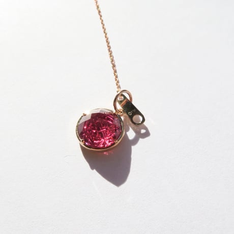 ルベライト 8mm RD型 甲州貴石切子 necklace