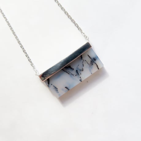 デンドリティックアゲート：シミズ貴石 かんなカット　necklace
