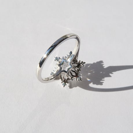 白水晶 8mm ゆきんこカット Ring＃11