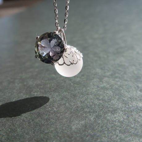 【charm】　ローズクォーツ 8mm（Frosty Silk)