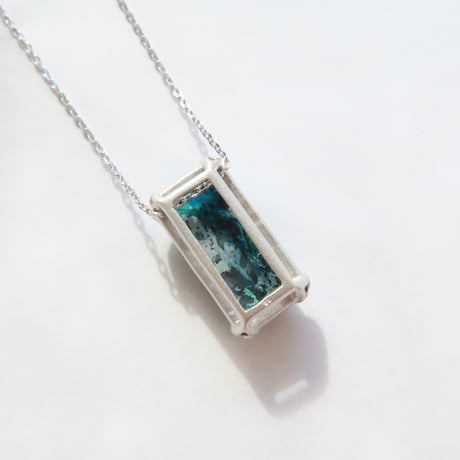 クリソコーラ：シミズ貴石 かんなカット　necklace