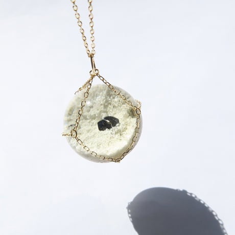 【Necklace】ホワイトガーデンクォーツ パイライト入り