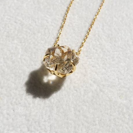 【necklace】　ルチルクォーツ　10mm　さくらシェイプ