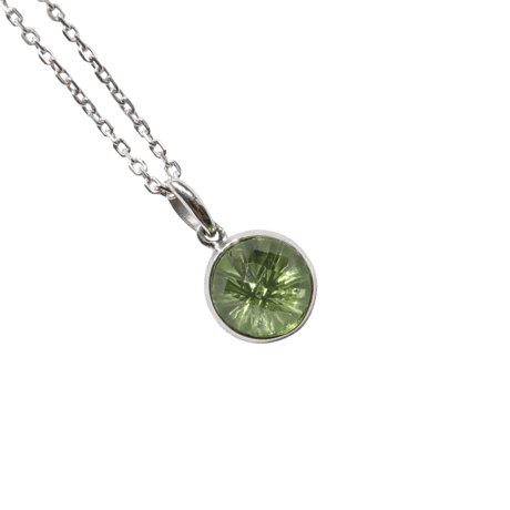 【necklace】　ペリドット　RD型　甲州貴石切子