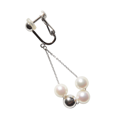 【 earring】　アコヤパール　片耳