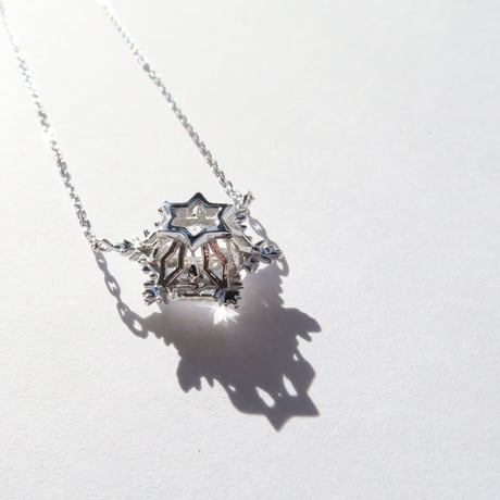 白水晶 8mm ゆきんこカット necklace