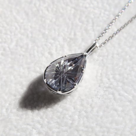 【necklace】　バイカラーゾイサイト PS 甲州貴石切子