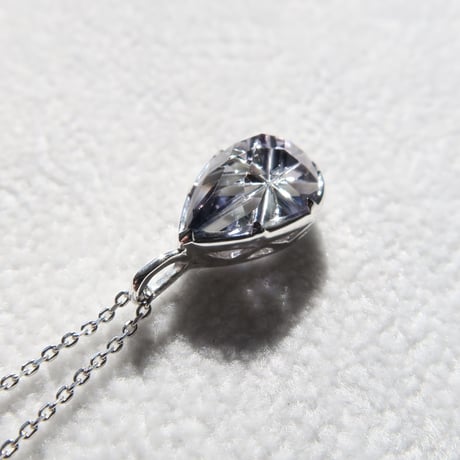 【necklace】　バイカラーゾイサイト PS 甲州貴石切子