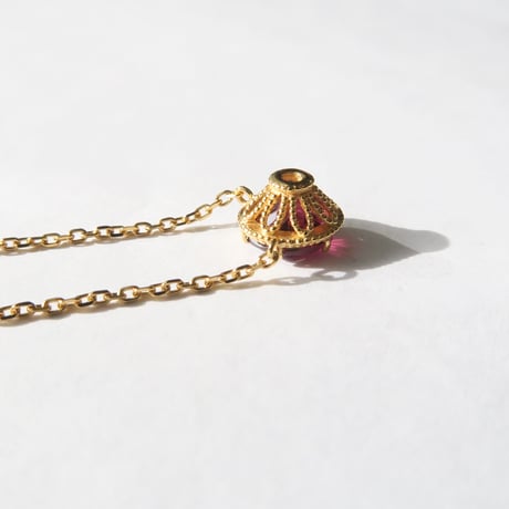 ロードライトガーネット 6mm ダンデライオンカット necklace