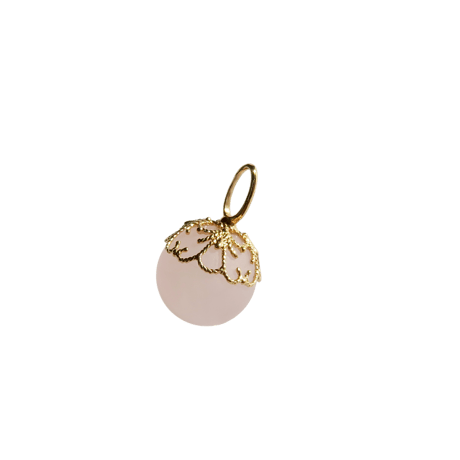【charm】　ローズクォーツ 8mm（Frosty Silk)
