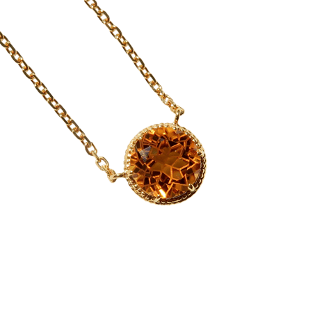 【necklace】　エクストラシトリン 6mm ダンデライオンカット