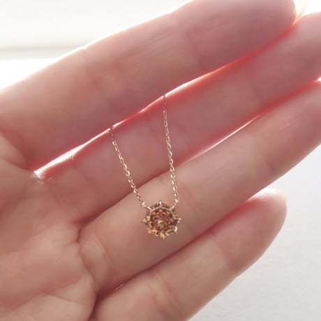 インペリアルトパーズ 7mm アトリアカット necklace