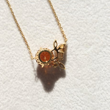 【necklace】　エクストラシトリン 8mm ダンデライオンカット yellow