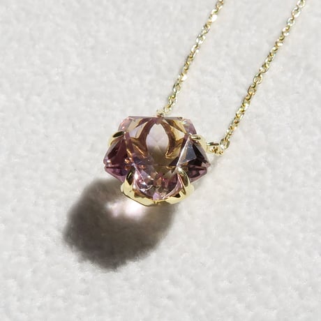 【necklace】　アメトリン　10mm　さくらシェイプ