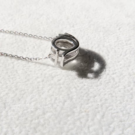 【necklace】　白水晶 8mm さくらインカット