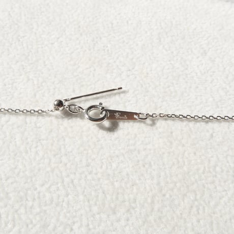 【necklace】　カルサイトインクォーツ 8mm ゆきんこカット