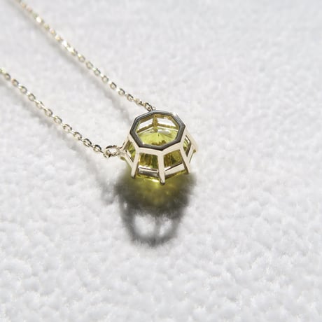 カナリートルマリン 7mm アトリアカット ネックレス
