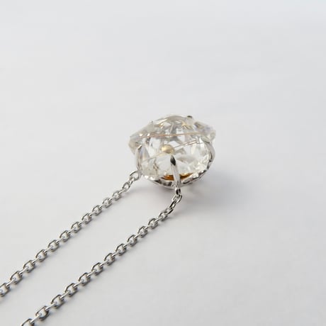 【necklace】　ルチルクォーツ 10mm ぺたんこさくらシェイプ