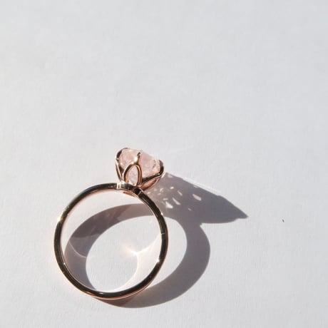 ローズクォーツ 8.5mm さくらシェイプ Ring＃11