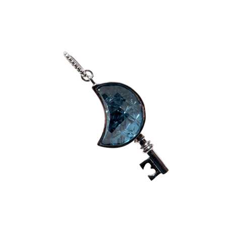 【charm】　ロンドンブルートパーズ 10×7mm月型 甲州貴石切子