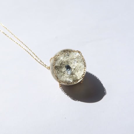【Necklace】ホワイトガーデンクォーツ パイライト入り