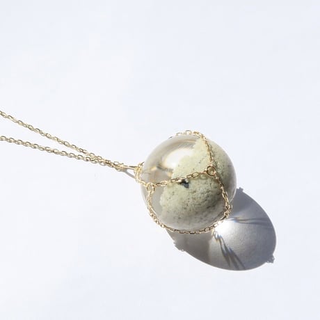 【Necklace】ホワイトガーデンクォーツ パイライト入り