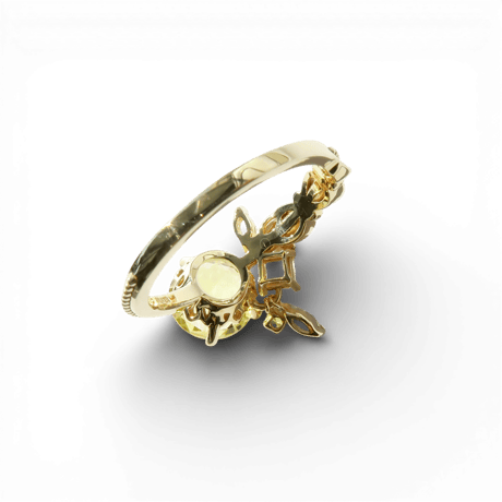 【Ring】　レモンクォーツ（ダーク） 8mm　ダンデライオンカット　＃13