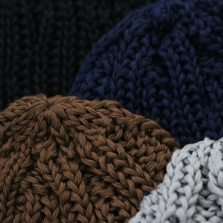 UNISEX / cableami / LINEN-LIKED FINISHED COTTON W/CAP