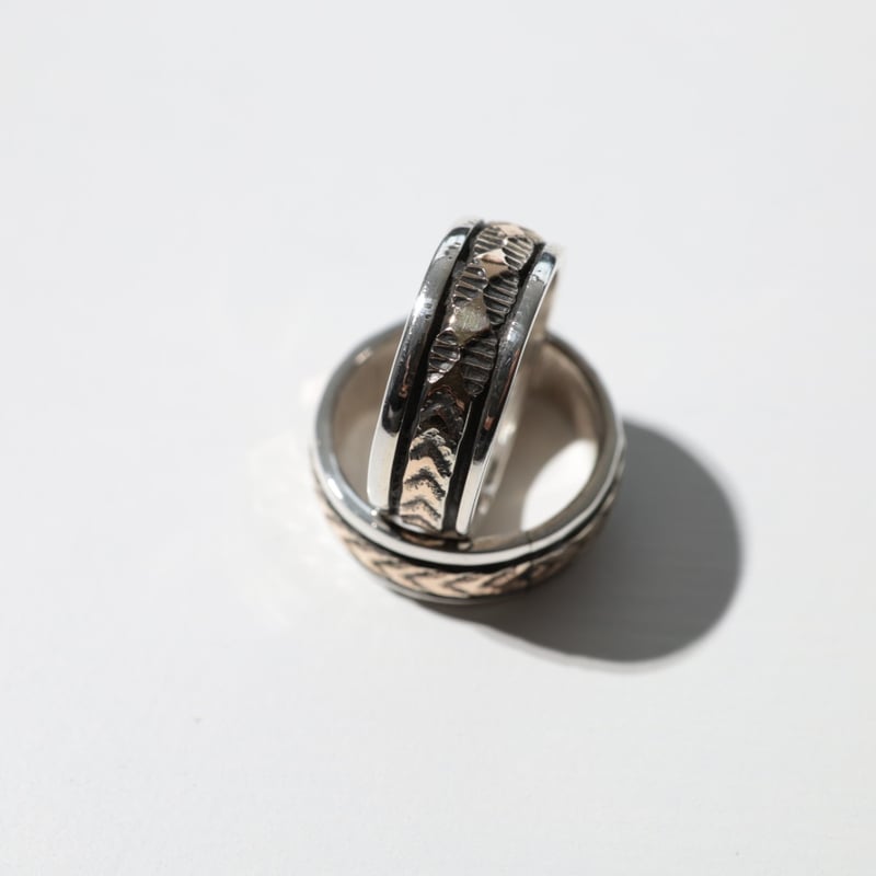 UNISEX / ナバホ族 Bruce Morgan / 1/4'' 14K 4ダイヤ+アロー