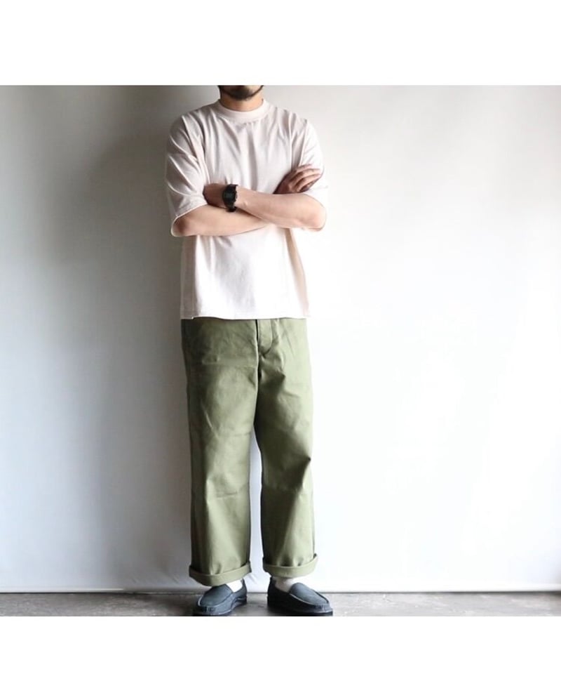CRANK PROJECTS　ファットパンツ　コットンサージ　ベージュ　38 クランクプロジェクツ【CRANK PROJECTS】コットンサージ