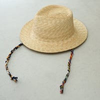 cableami / STRAW HAT with batik strap (detachable) / 029-24SS