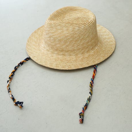 cableami / STRAW HAT with batik strap (detachable) / 029-24SS