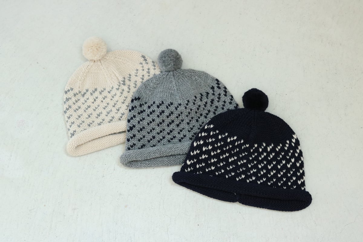 エイミー UNISEX / cableami / WOOL JACQUARD W/CAP with Po