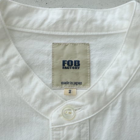 UNISEX / FOB FACTORY / BAND COLLAR SHIRT / F3429