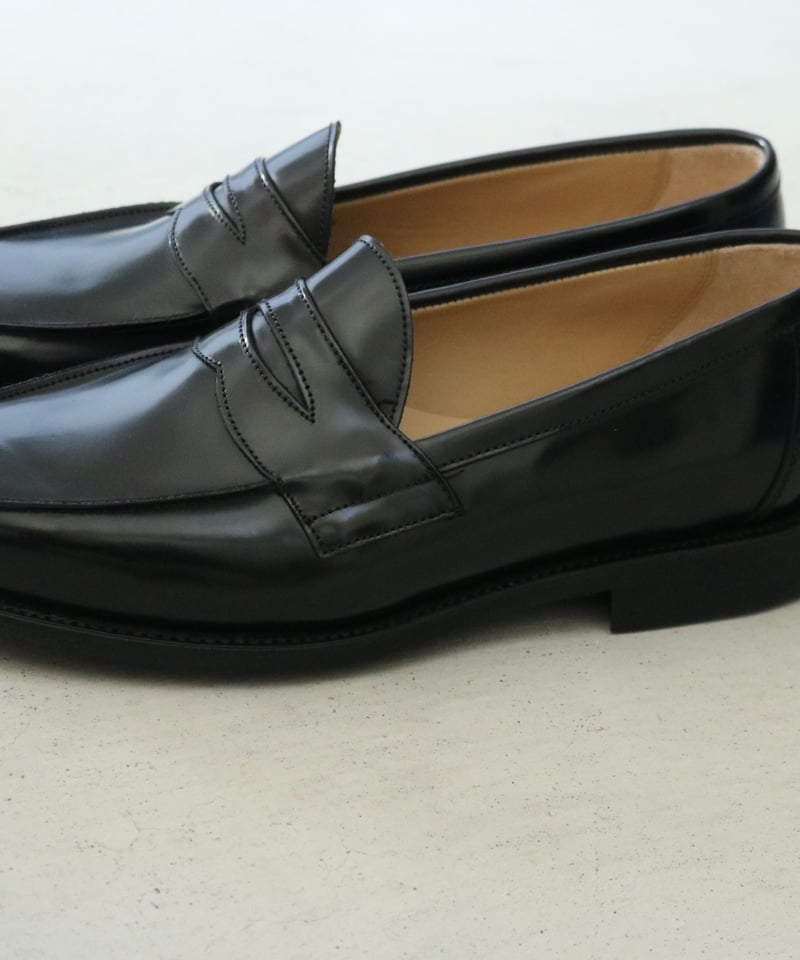 【美品】サンダース 2314B コインローファー 黒 6.5 BUTT SEAM SANDERS Sanders サンダース ローファー Butt Seam Loafer