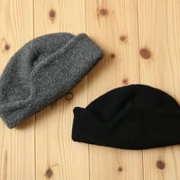 UNISEX / cableami / Recycle WOOL FLIGHT W/CAP with Earflap (Pile Stitch) / 010-23AW