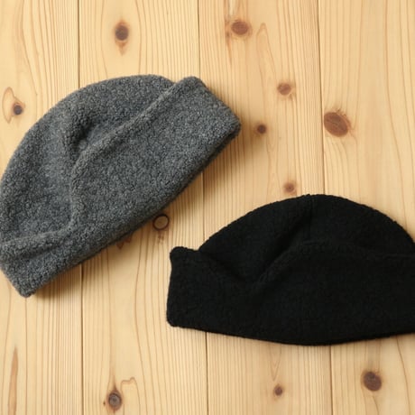 UNISEX / cableami / Recycle WOOL FLIGHT W/CAP with Earflap (Pile Stitch) / 010-23AW
